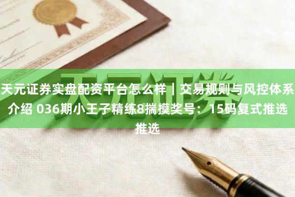 天元证券实盘配资平台怎么样｜交易规则与风控体系介绍 036期小王子精练8揣摸奖号：15码复式推选