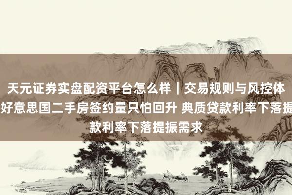 天元证券实盘配资平台怎么样｜交易规则与风控体系介绍 好意思国二手房签约量只怕回升 典质贷款利率下落提振需求