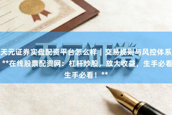 天元证券实盘配资平台怎么样｜交易规则与风控体系介绍 **在线股票配资网：杠杆炒股，放大收益，生手必看！**
